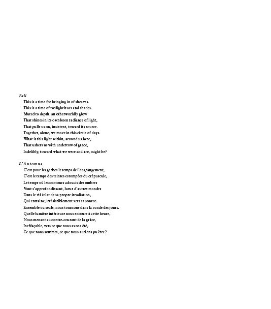 texte quatre saisons automne
