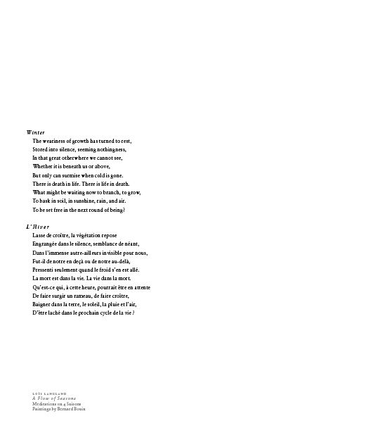 texte quatre saisons hiver