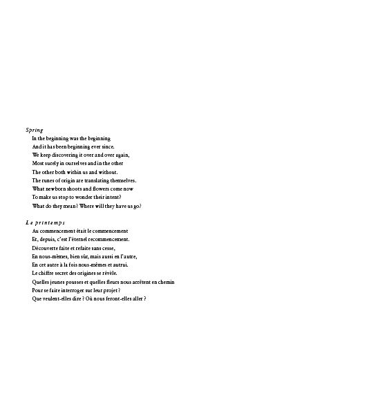 texte quatre saisons printemps